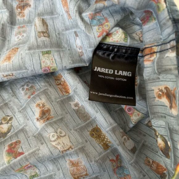 Jared Lang Men's Owl Print Button Up Long Sleeve Shirt Size 2XL - Picture 8 of 8
